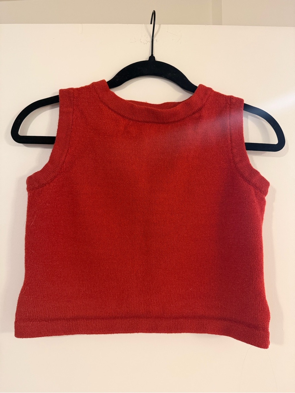 Red Wool Tank Top